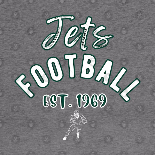 New York Football Jets Vintage Style by Borcelle Vintage Apparel 